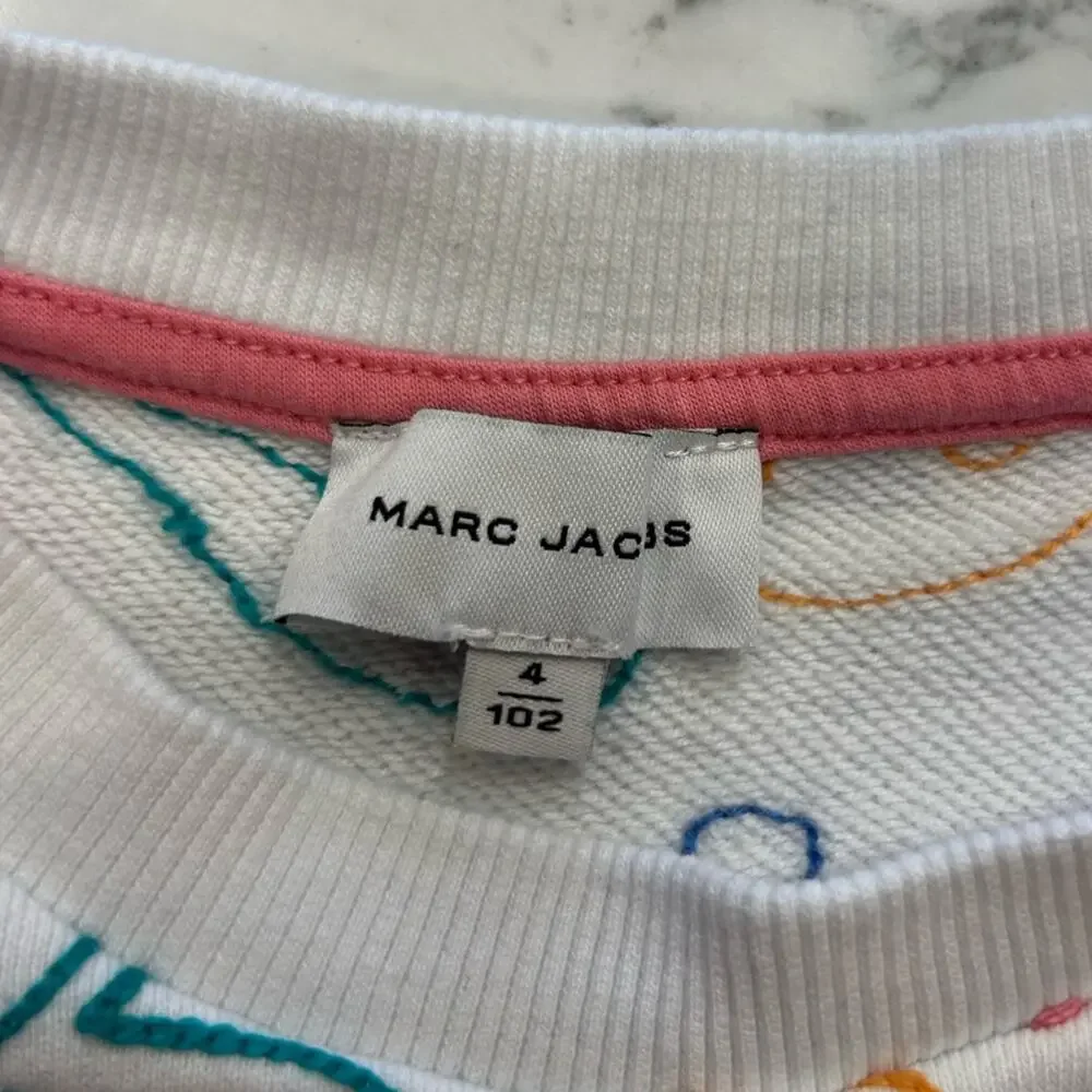 Marc Jacob’s Little Kids Embroidered Rainbow Abstract Leaf Sweater Size 4 Youth